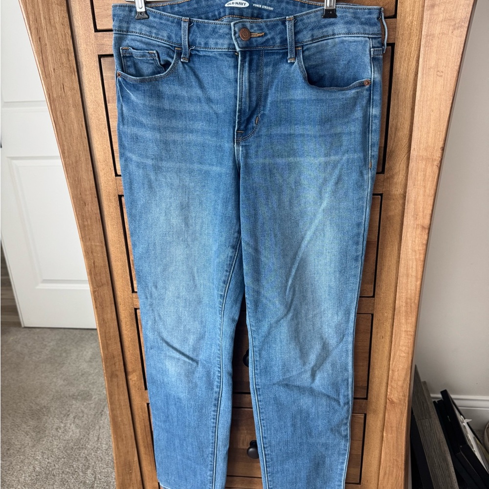Old Navy Power Straight Blue Jeans